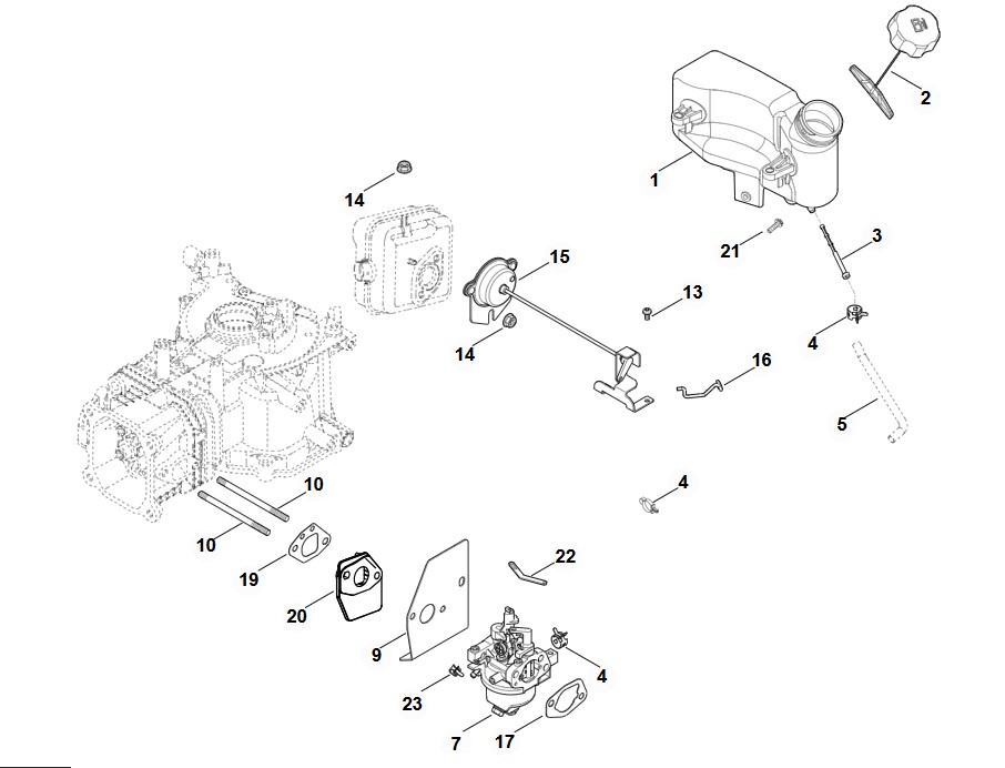 00020071021 SET GARNITURI STIHL CARBURATIE HB585 (REPER 17)